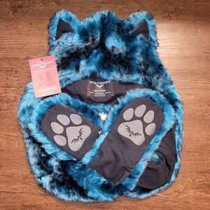ADULT SIZE Spirithoods Ice Leopard Luxe Hood